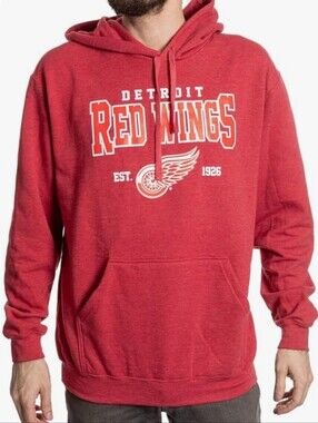 Calhoun NHL Vintage Style Hoodie Detroit REDWINGS Sweatshirt Large Men